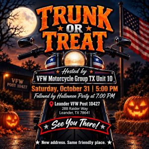 VFW Post 10427 Motorcycle Group Unit 10 Trunk or Treat