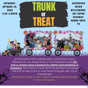 Round Rock Parks and Recreation Adaptive and Inclusive Trunk or Treat