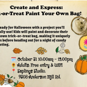 Saplings Studio Trick-or-Treat Paint your Own Bag
