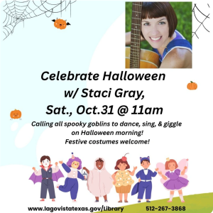 Lago Vista Library Celebrate Halloween Party with Stacie Gray